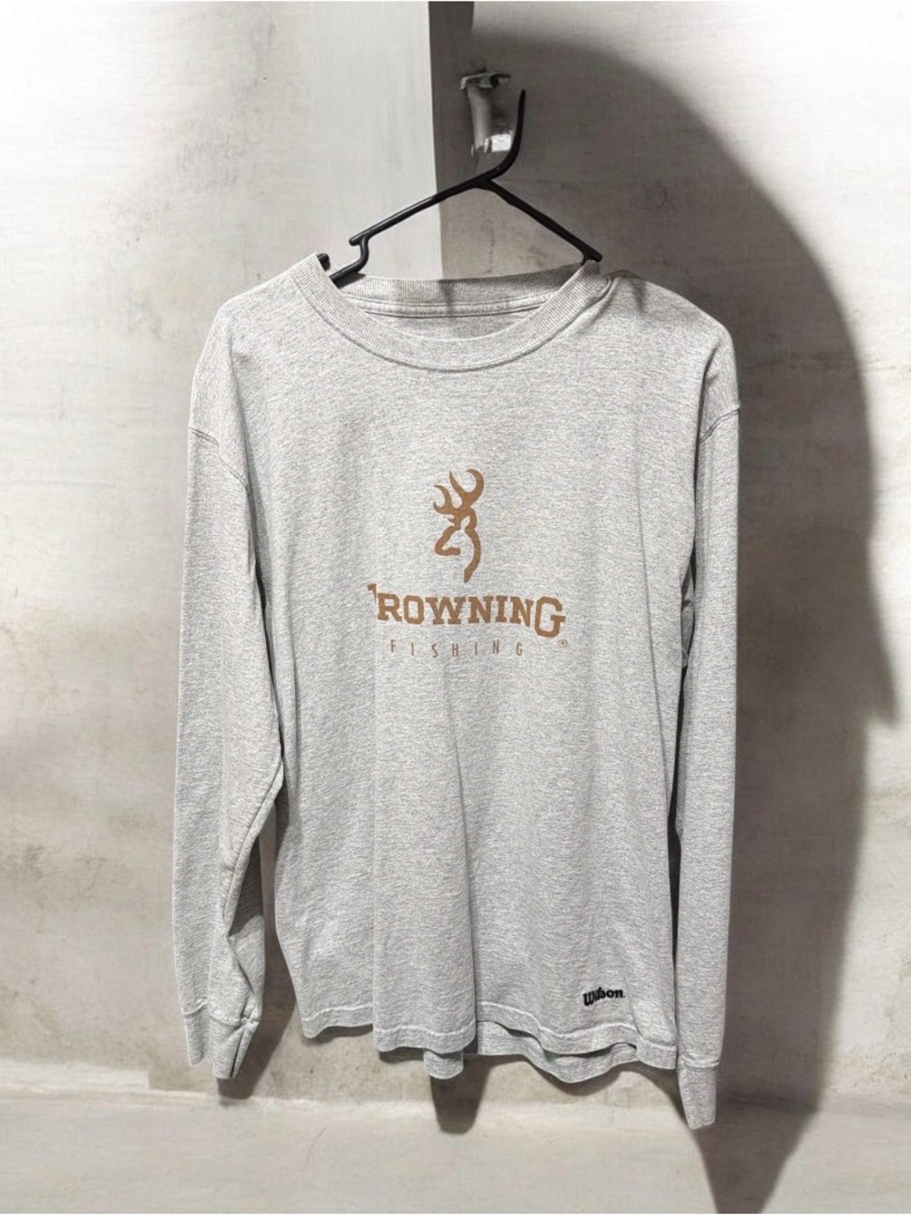 Browning Wilson Gray Crewneck Tee With Classic Logo no call outs